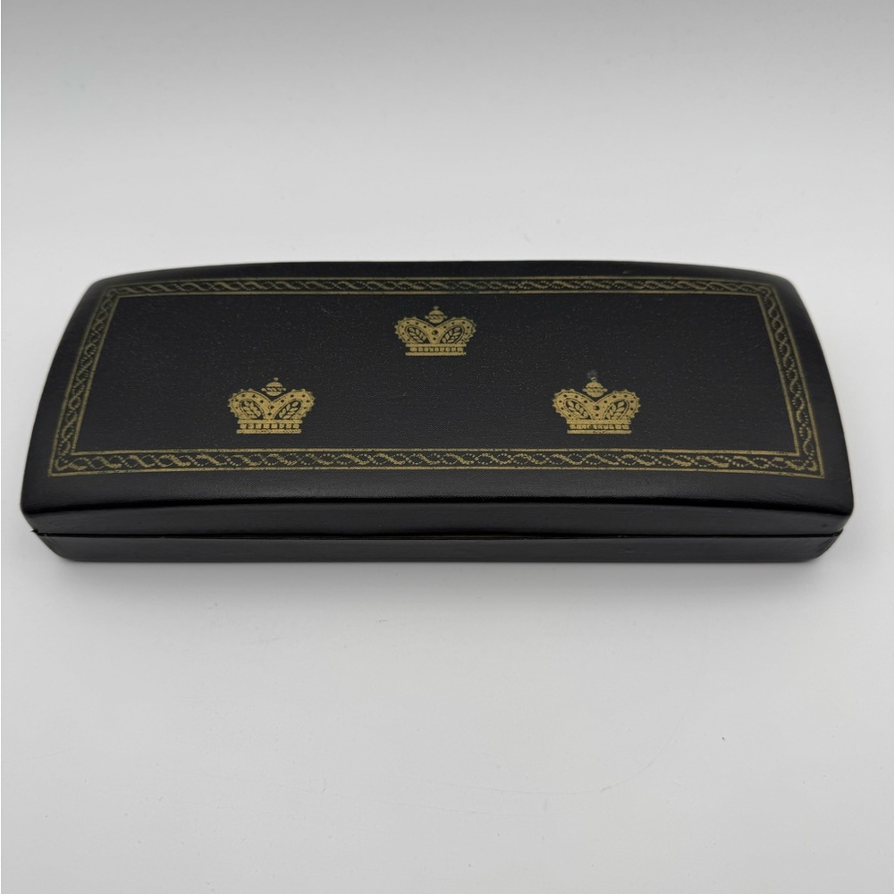 Vintage Shield Luxurious‎ Black and Gold Crown Jewelry Case